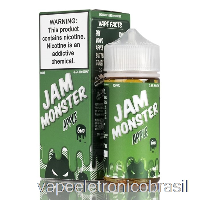 Vape Recarregável Maçã - Jam Monster - 100ml 0mg